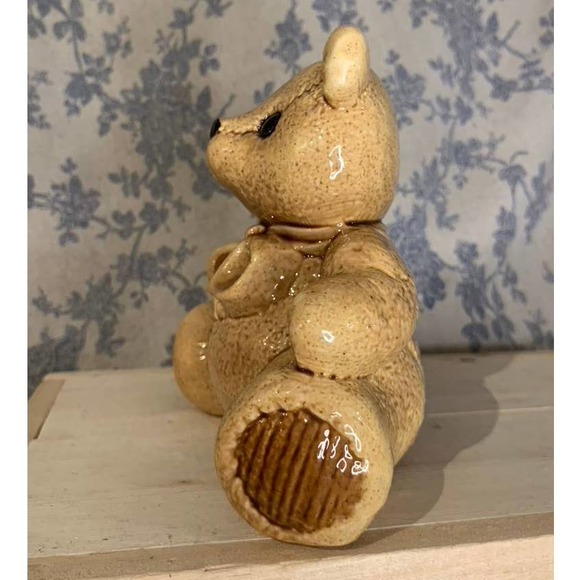 VTG Kiddie-Lites Teddy Bear Han Painted Ceramic Piggy Bank - Picture 2 of 7